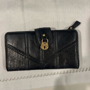Juicy contour Black Leather Wallet